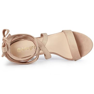 Women's Lace Up Block Heels Sandals