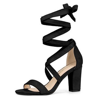 Women's Lace Up Block Heels Sandals