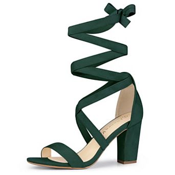 Women's Lace Up Block Heels Sandals