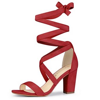 Women's Lace Up Block Heels Sandals