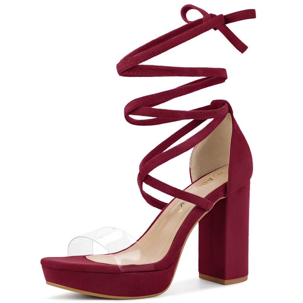 POLOMA Chunky Clear High Heeled Sandals