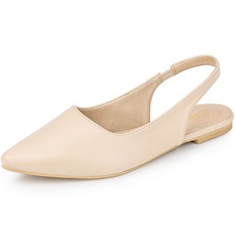 Women's Pointed Toe Pumps Slingback Flat Pumps
