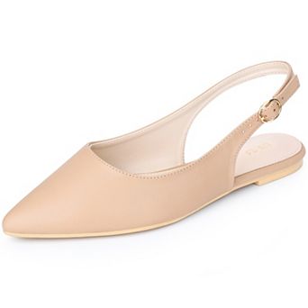 Women's Pointed Toe Pumps Slingback Flat Pumps