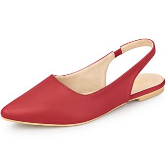 Women's Pointed Toe Pumps Slingback Flat Pumps