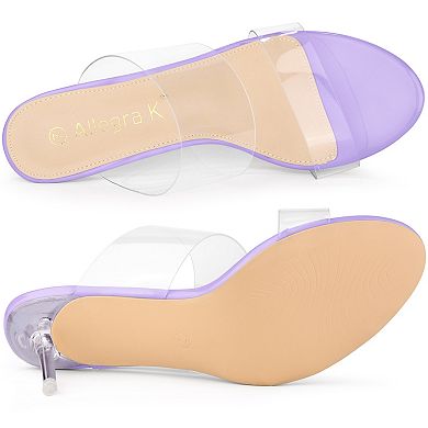 Women's Clear Slide Stiletto Heel Sandals