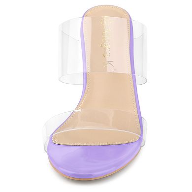 Women's Clear Slide Stiletto Heel Sandals