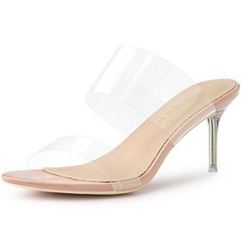 Women's Clear Slide Stiletto Heel Sandals