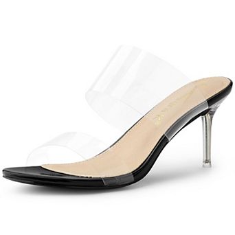 Women's Clear Slide Stiletto Heel Sandals