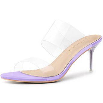 Women's Clear Slide Stiletto Heel Sandals