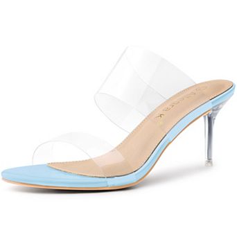 Women's Clear Slide Stiletto Heel Sandals