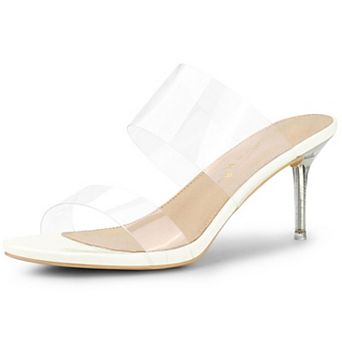 Women's Clear Slide Stiletto Heel Sandals