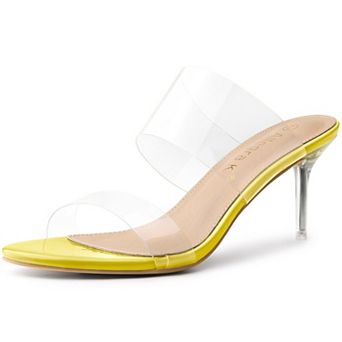 Women's Clear Slide Stiletto Heel Sandals