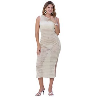Women's Crochet Cover Ups Hollow Out Swimsuit Coverup Beach Dress