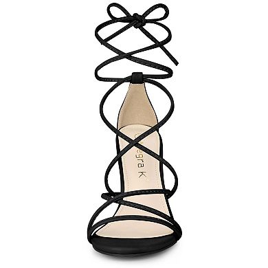 Women's Lace Up Heels Strappy Stiletto Heel Sandals