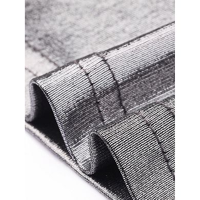 Metallic Skirt for Women's Tie Design Party Bodycon Asymmetric Mini Skirts