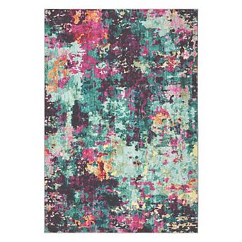 Garvee Modern Abstract Area Rug Washable Soft Low Pile Throw Carpet for Home Decor