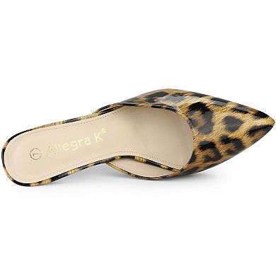 Women's Pointed Toe Stiletto Heels Slide Mules