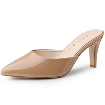 Women's Pointed Toe Stiletto Heels Slide Mules