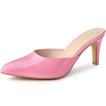 Women's Pointed Toe Stiletto Heels Slide Mules