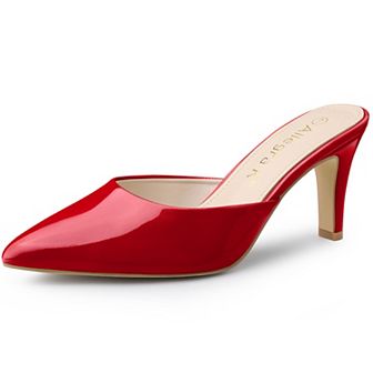 Women's Pointed Toe Stiletto Heels Slide Mules