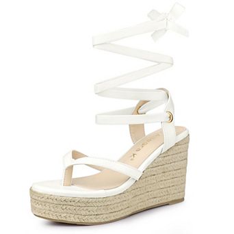 Women's Platform Strappy Slingback Flip Flops Wedge Sandals