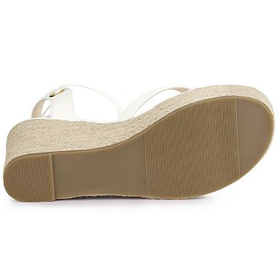 Women's Platform Strappy Slingback Flip Flops Wedge Sandals