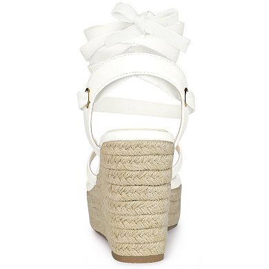 Women's Platform Strappy Slingback Flip Flops Wedge Sandals