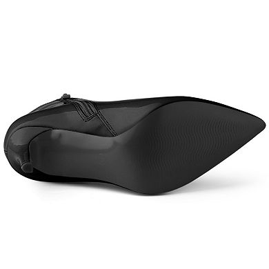 Women's Pointed Toe Stiletto Heel Ankle Heeled Boots