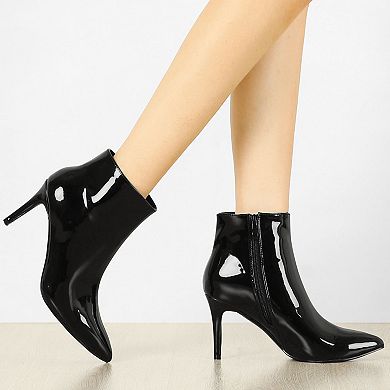 Women's Pointed Toe Stiletto Heel Ankle Heeled Boots