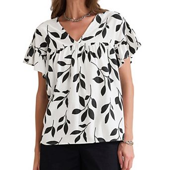Women's Peplum Top Summer Floral Short Sleeve V Neck Ruffle Blouse