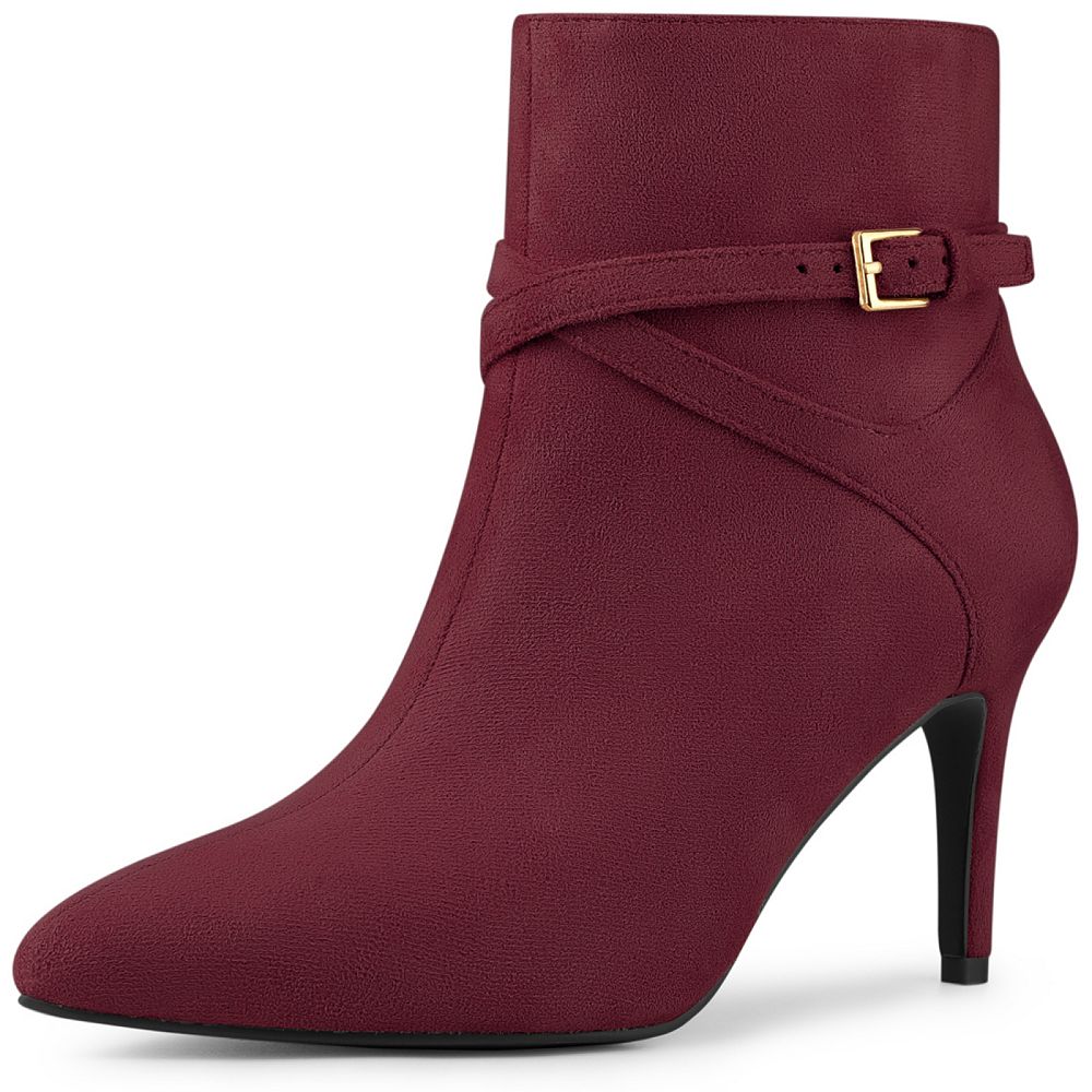 Women's Pointed Toe Buckle French Style With Heels