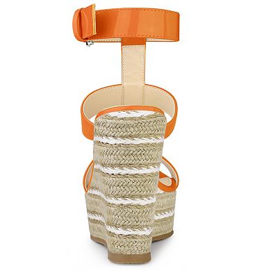 Women's Strappy Espadrille Wedges Platform Sandals