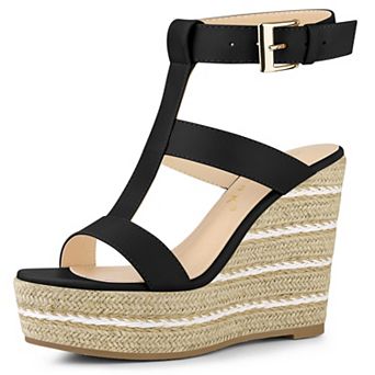 Women's Strappy Espadrille Wedges Platform Sandals