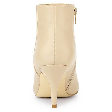 Women's Pointed Toe Zipper Stiletto Heel Ankle Boots