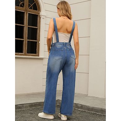 Women's Denim Jumpsuits Dungarees Pockets Spring Fashion Work Outfits Baggy Bib Overalls