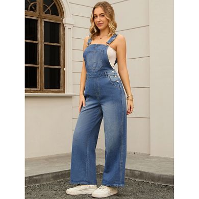 Women's Denim Jumpsuits Dungarees Pockets Spring Fashion Work Outfits Baggy Bib Overalls