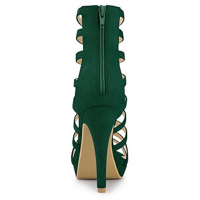 Women's Stiletto Platform Heels Strappy Gladiator Heel Sandals