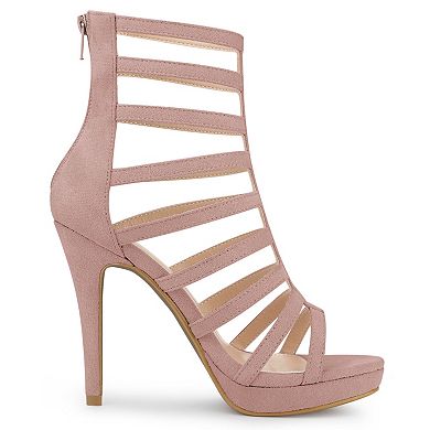 Women's Stiletto Platform Heels Strappy Gladiator Heel Sandals