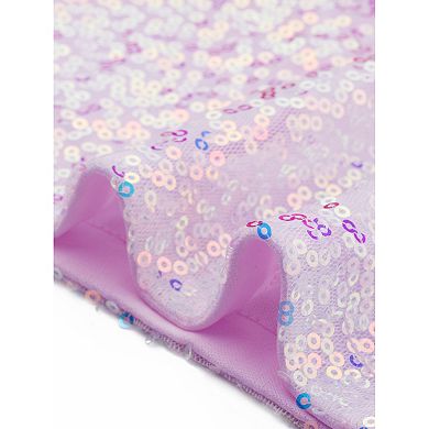 Sequin Dresses for Women Party Spaghetti Adjustable Beaded Mini Dress