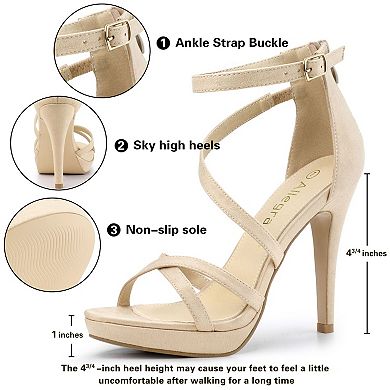 Women's Strappy Platform Stiletto Heels Sandals