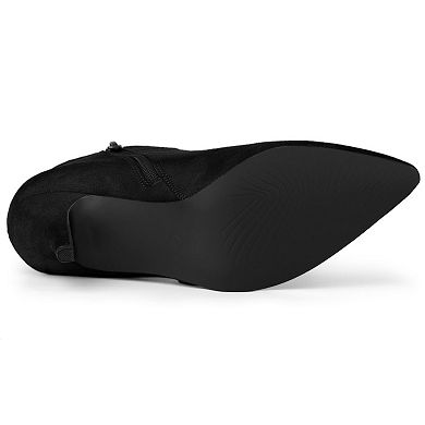 Women's Pointed Toe Side Zip Stiletto Heel Ankle Booties