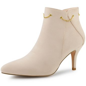 Women's Pointed Toe Side Zip Stiletto Heel Ankle Booties