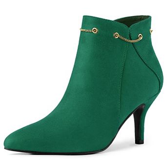 Women's Pointed Toe Side Zip Stiletto Heel Ankle Booties