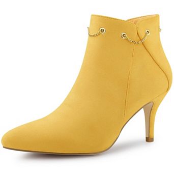 Women's Pointed Toe Side Zip Stiletto Heel Ankle Booties