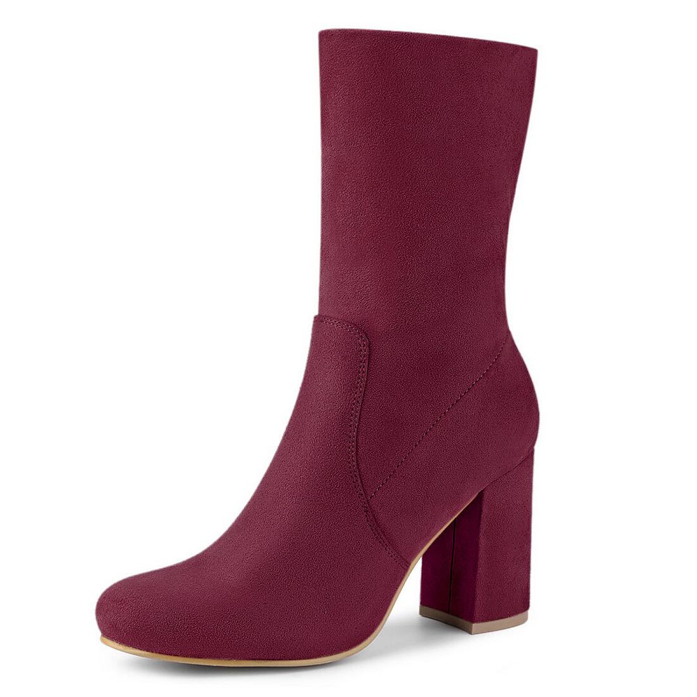 Ankle Boots Orthopedic Pointed Toe Block Heel Patent Womens