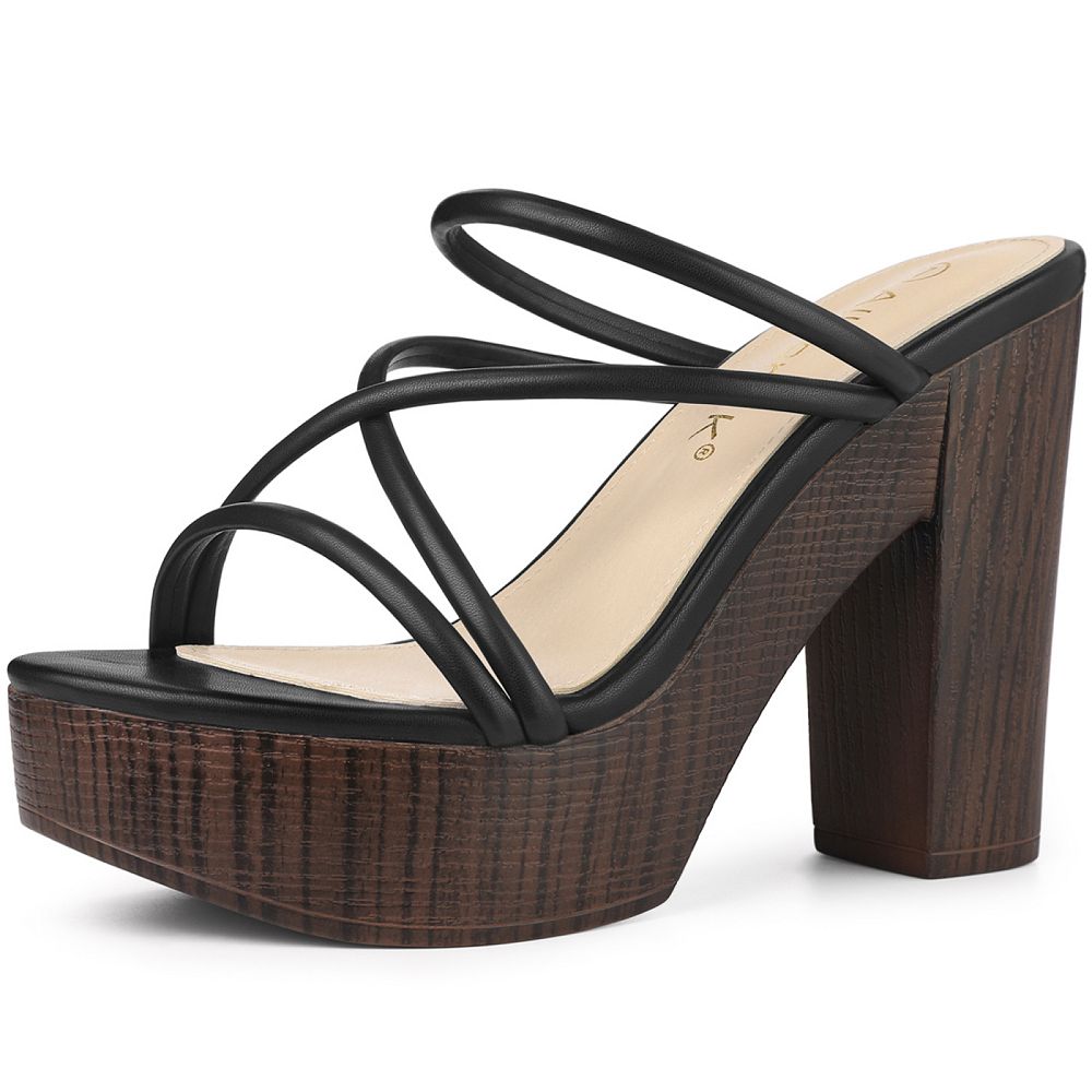 Dallas Platform Chunky Heel Strappy Sandals