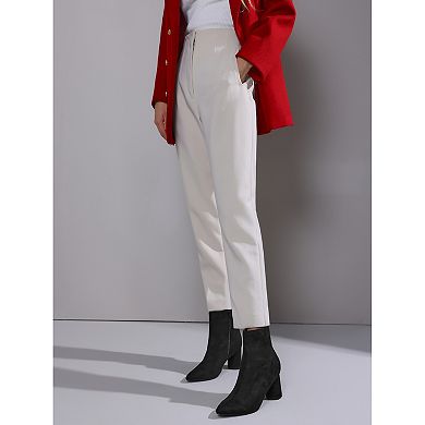 Women's Pointy Toe Side Zip Block Heel Ankle Boots