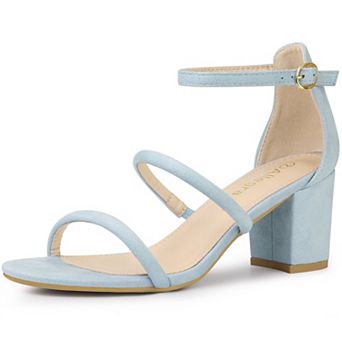 Women's Open Toe Ankle Strap Chunky Heels Sandals