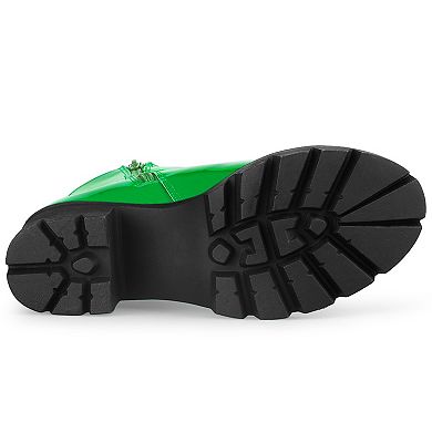 Women's Zip Platform Chunky Heel Combat Boots