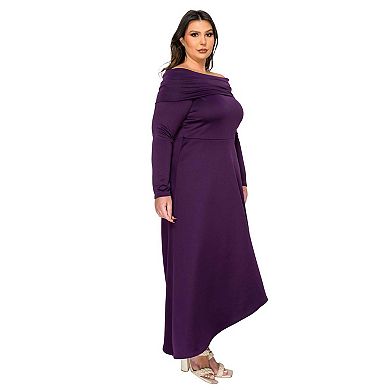 Plus Size Lyra Off Shoulder Maxi Dress